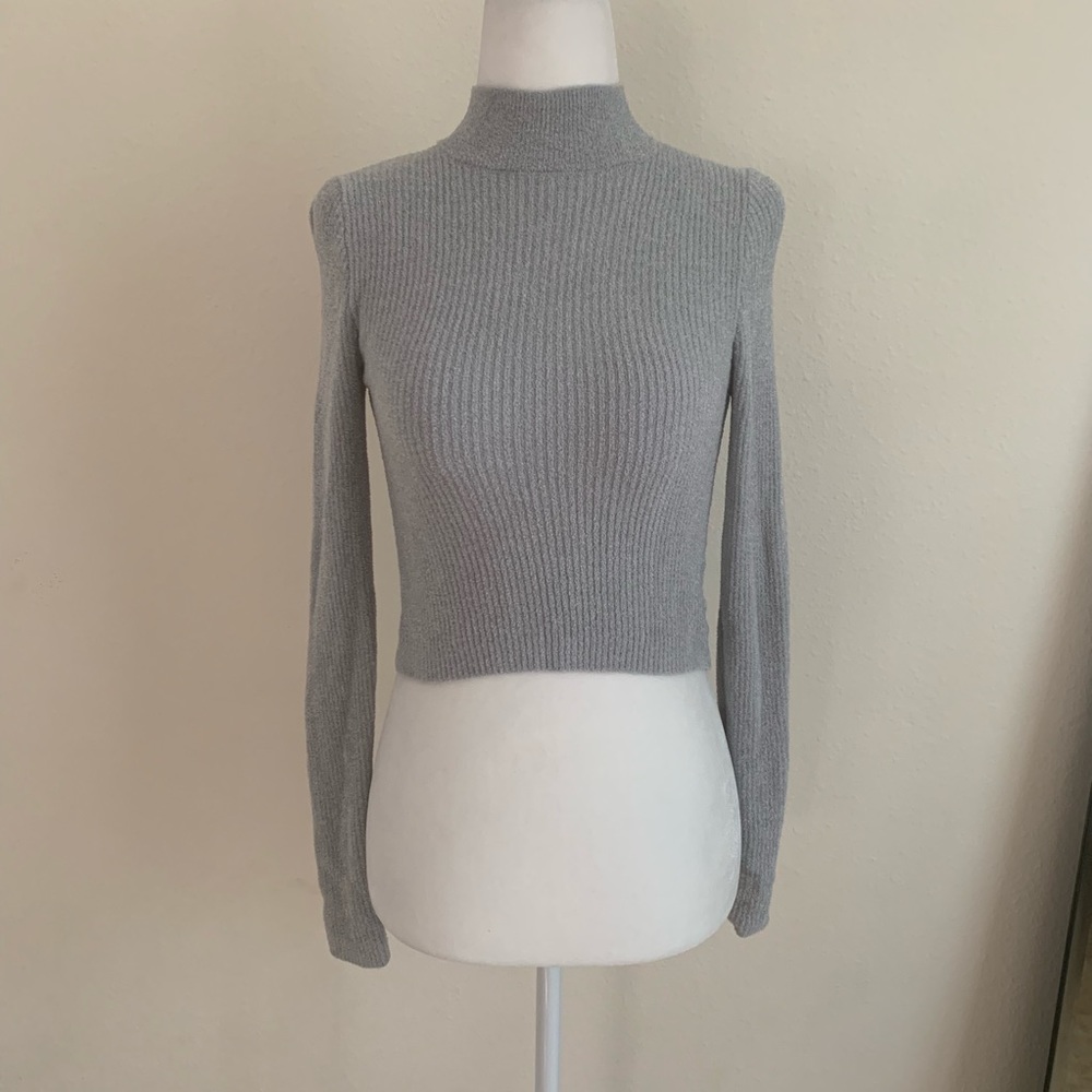 Cropped Sweater Long Sleeve Shirt